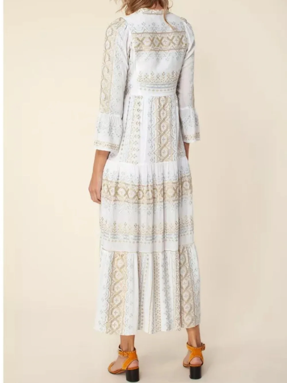 Hale Bob Lole White Embroidered Maxi Dress - Picture 2 of 16